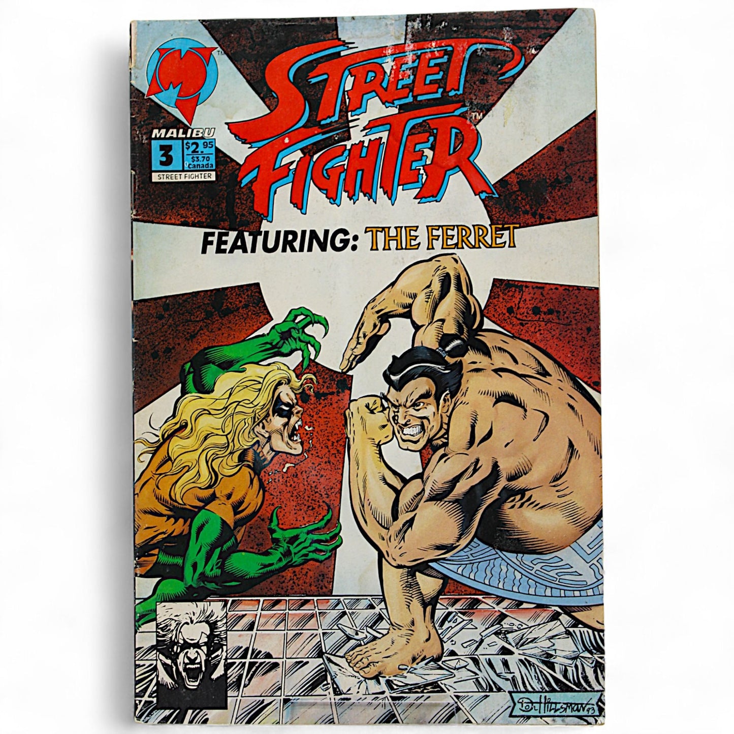Street Fighter Featuring The Ferret Comic Book 3 Malibu 1993