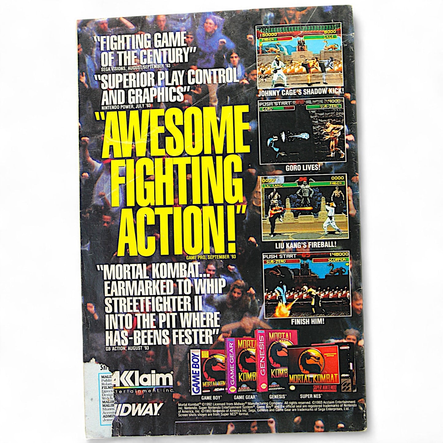 Street Fighter Featuring The Ferret Comic Book 3 Malibu 1993