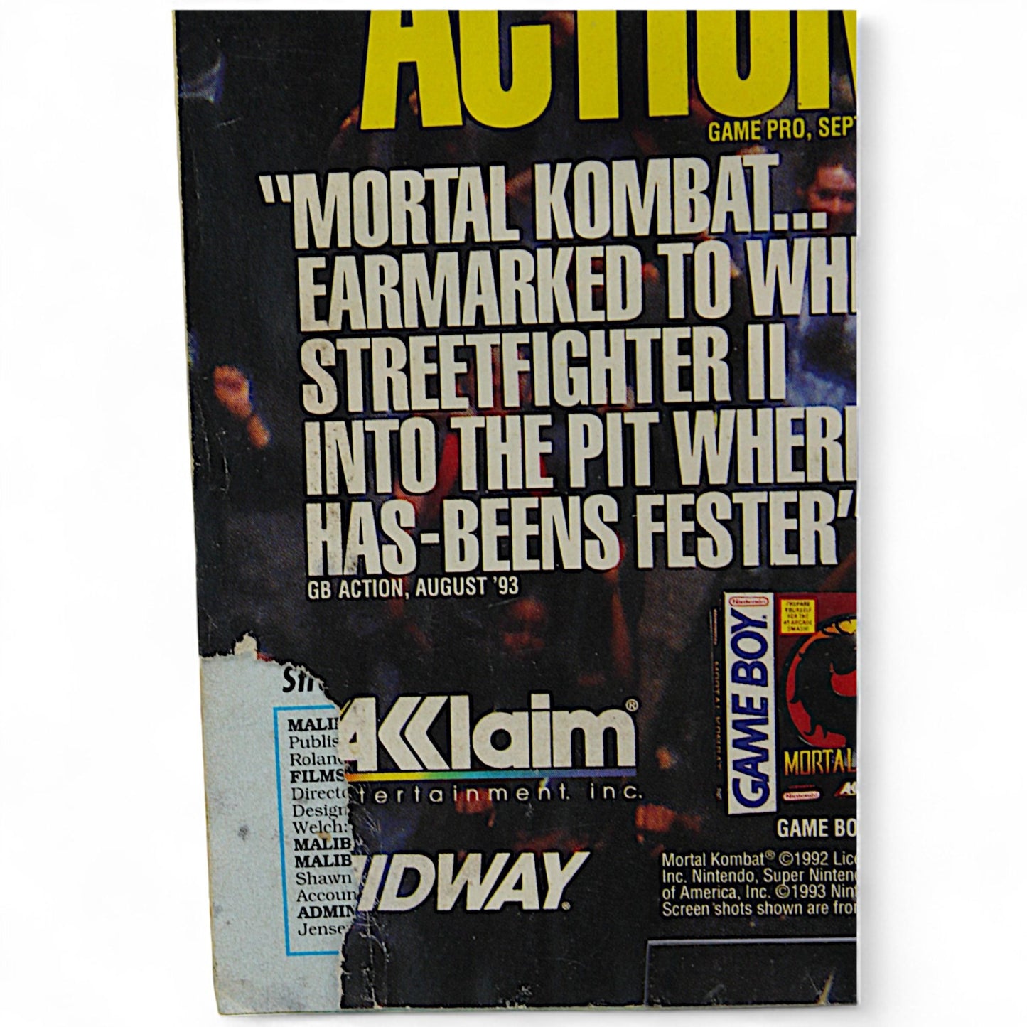 Street Fighter Featuring The Ferret Comic Book 3 Malibu 1993