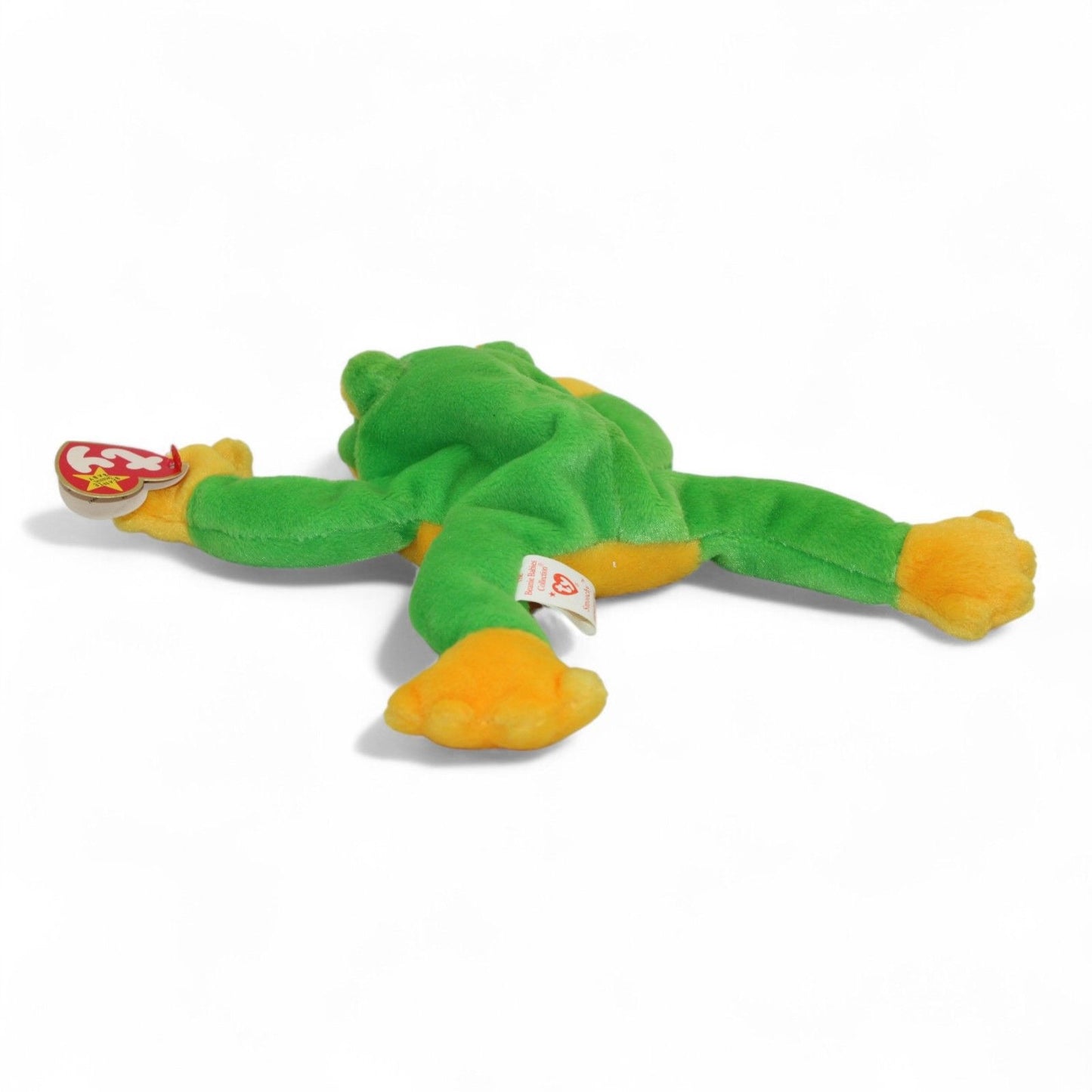Ty Beanie Baby Retired 1997 Smoochy The Frog Plush Toy Green & Yellow Collectible