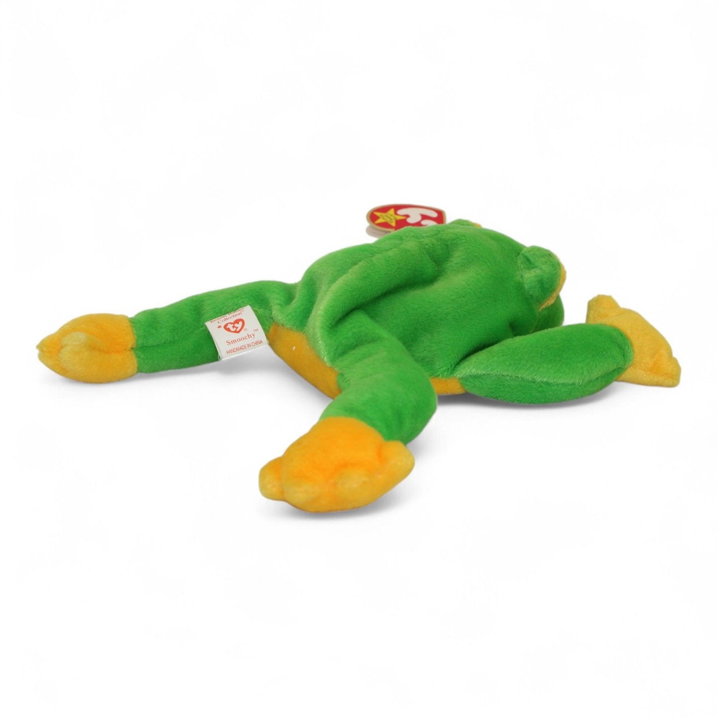Ty Beanie Baby Retired 1997 Smoochy The Frog Plush Toy Green & Yellow Collectible