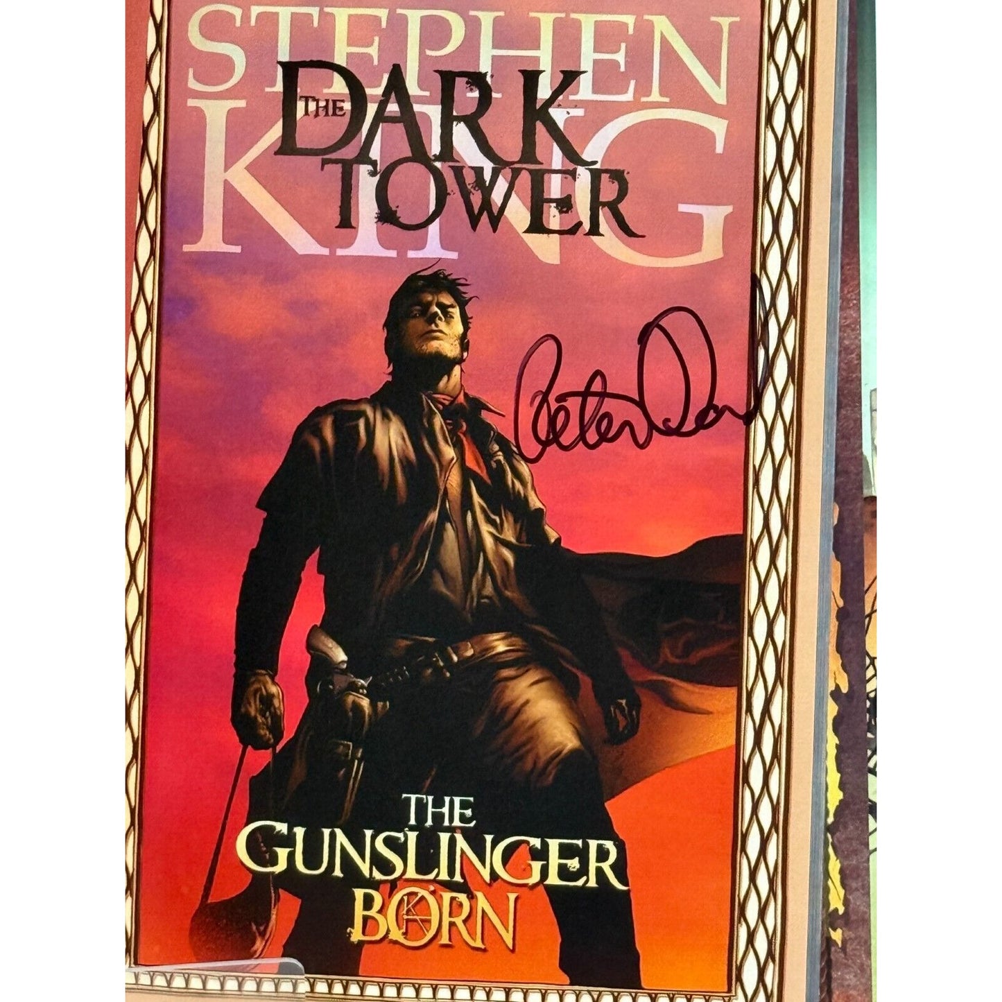Stephen Kings The Dark Tower: The Gunslinger Born Signed By Peter David Hardcover