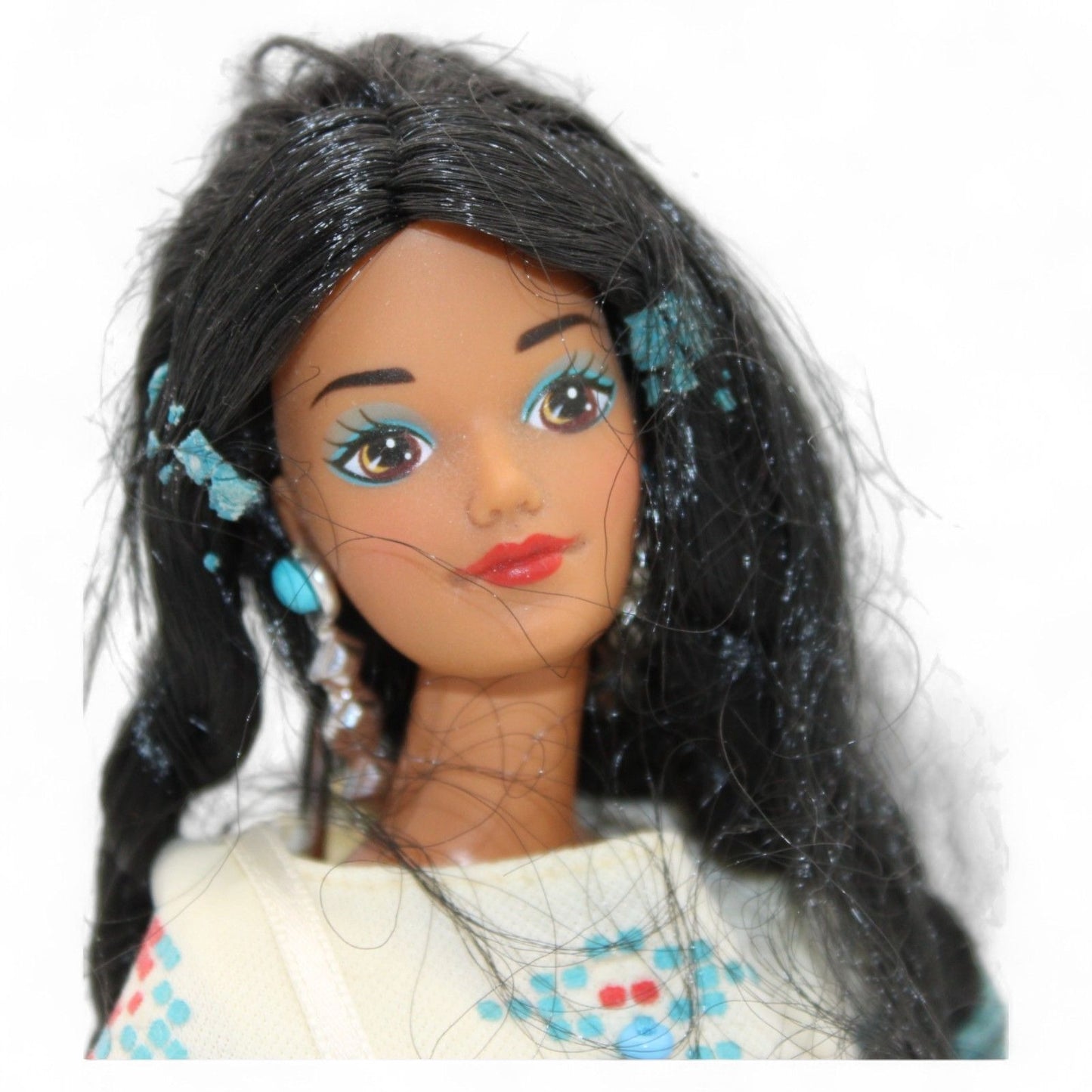 Native American Barbie Dolls Of The World Special Edition 1992 With Beaded Outfit & Accessories