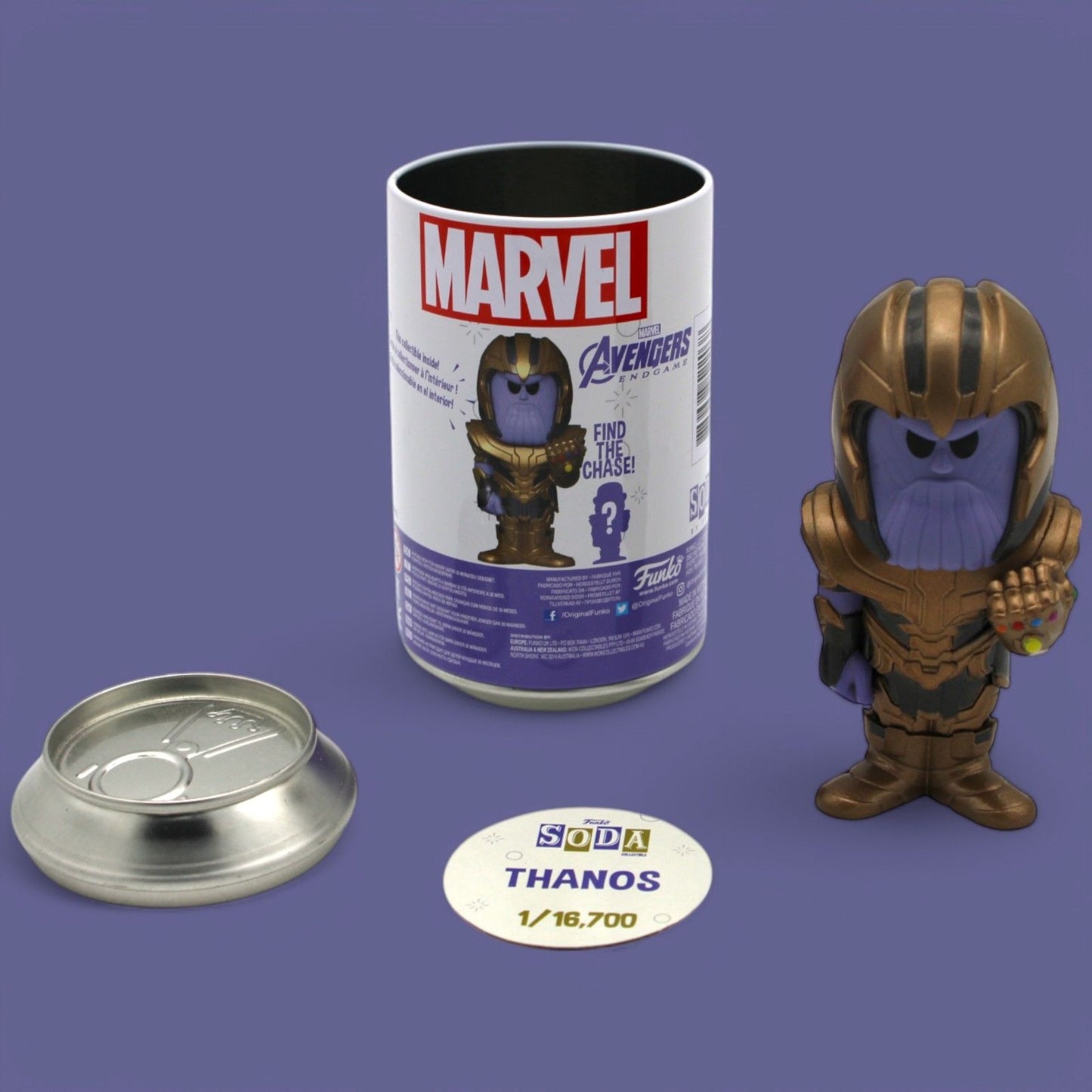 Funko POP! Soda Marvel Comics Thanos 4.25" Vinyl Figure Collectible In Original Can