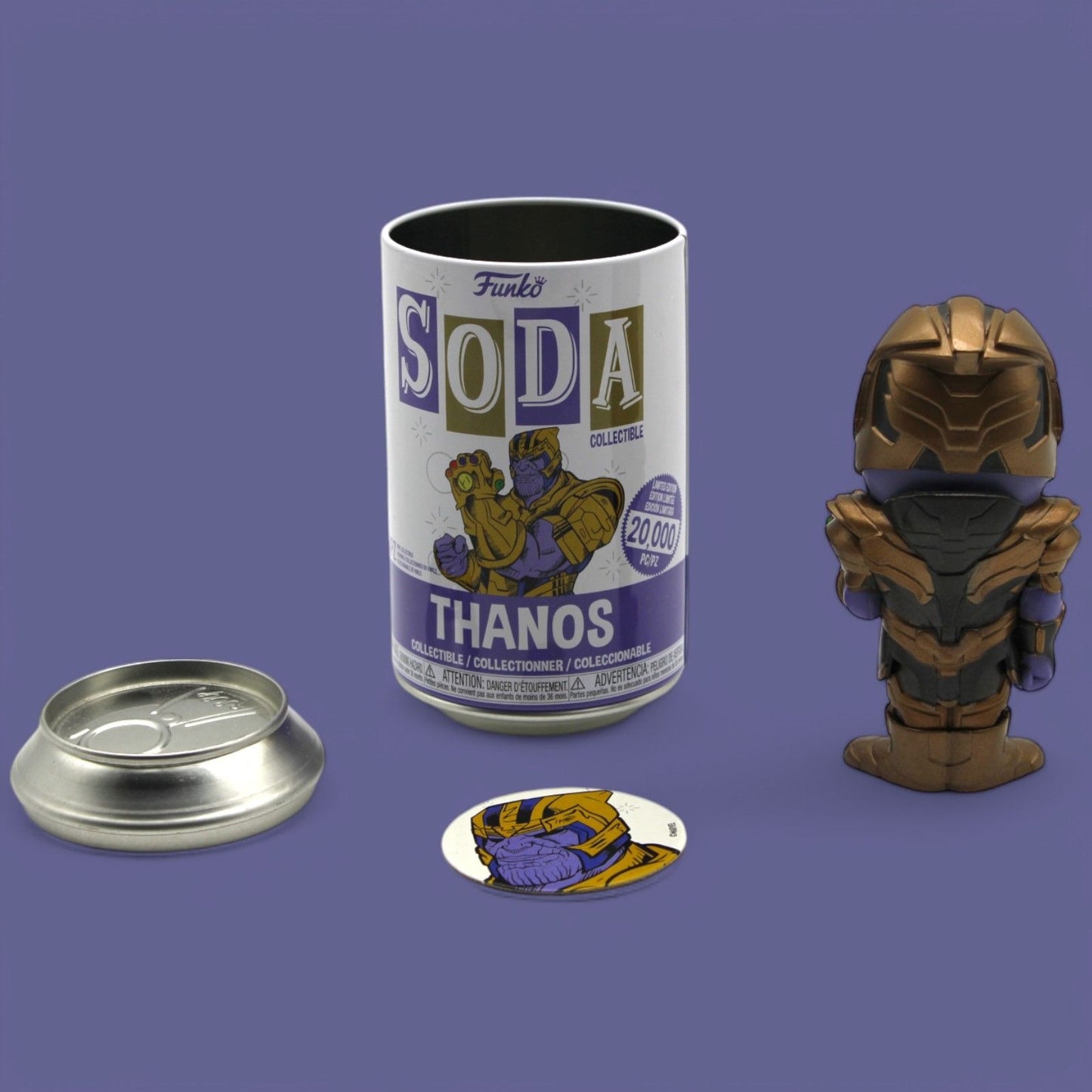 Funko POP! Soda Marvel Comics Thanos 4.25" Vinyl Figure Collectible In Original Can