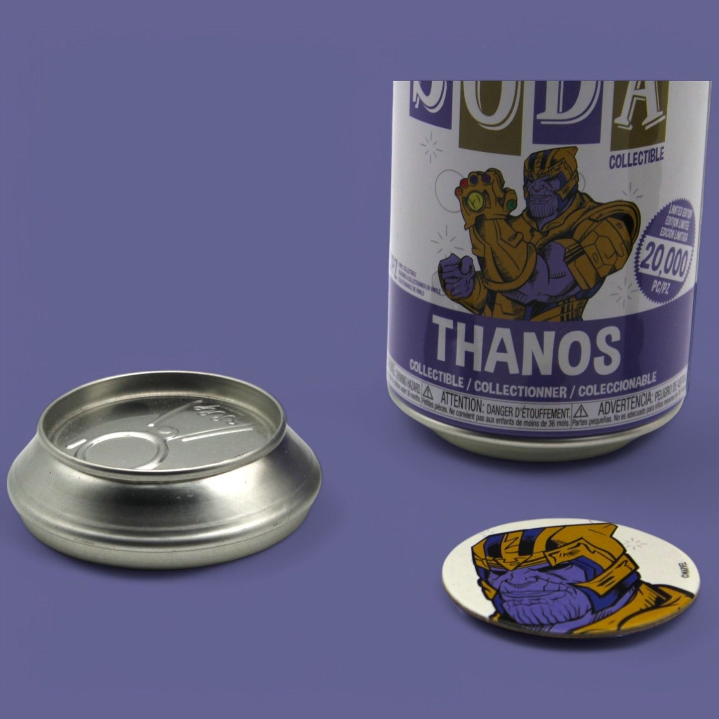 Funko POP! Soda Marvel Comics Thanos 4.25" Vinyl Figure Collectible In Original Can