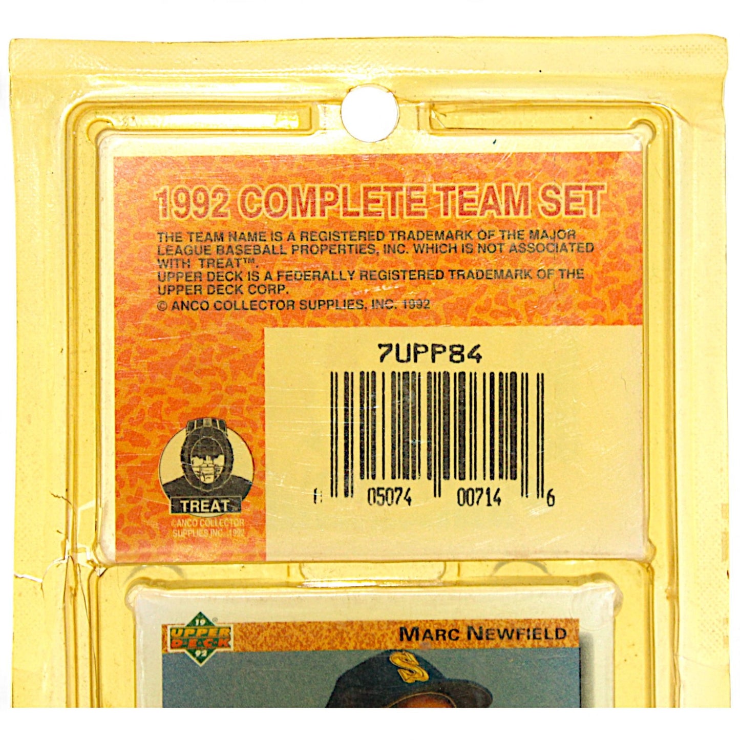1992 Upper Deck Mariners Complete Team Set Edition Baseball Cards