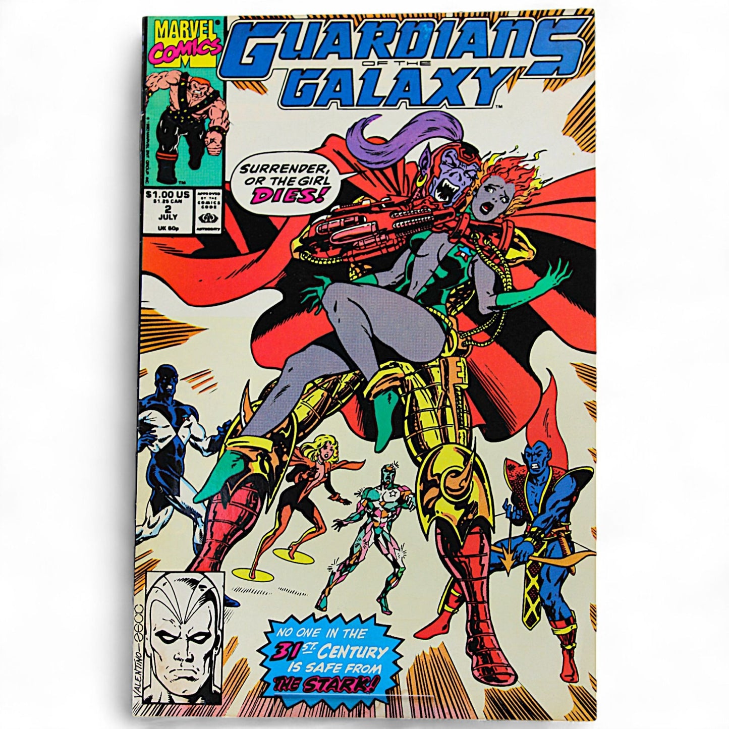 Marvel Comics Guardians Of The Galaxy #2 July 1990 Comic Book Featuring Starhawk & Rancor