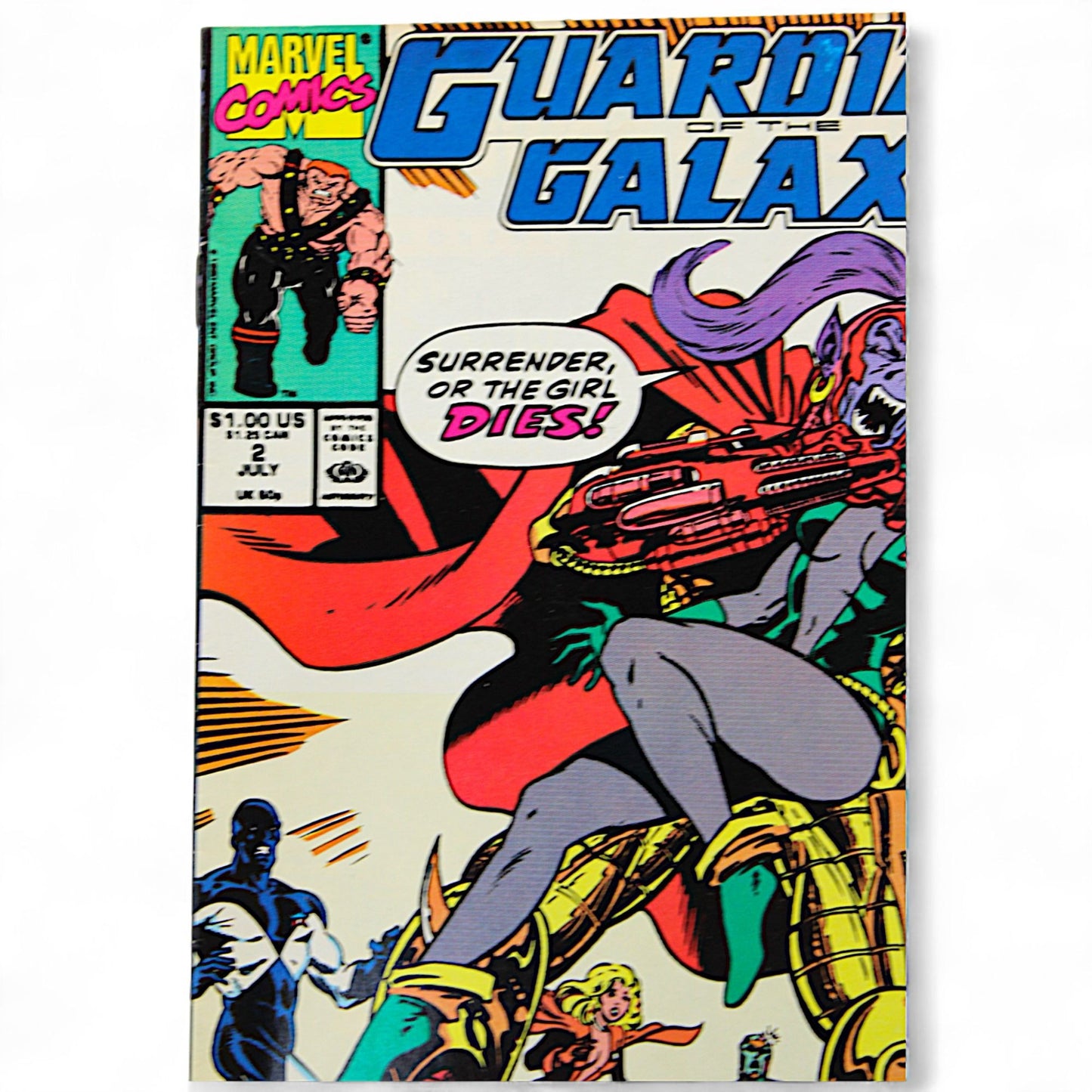 Marvel Comics Guardians Of The Galaxy #2 July 1990 Comic Book Featuring Starhawk & Rancor
