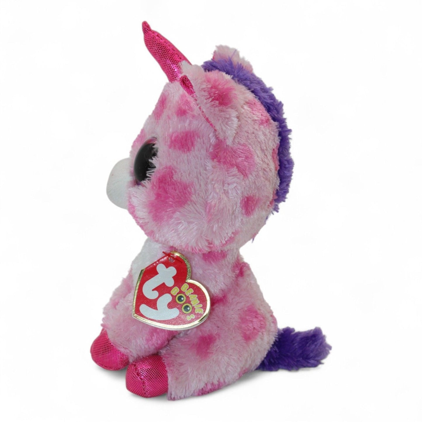 Ty Beanie Boos Sugar Pie Valentines Day Unicorn Plush 6" Pink & Purple Cute Collectible