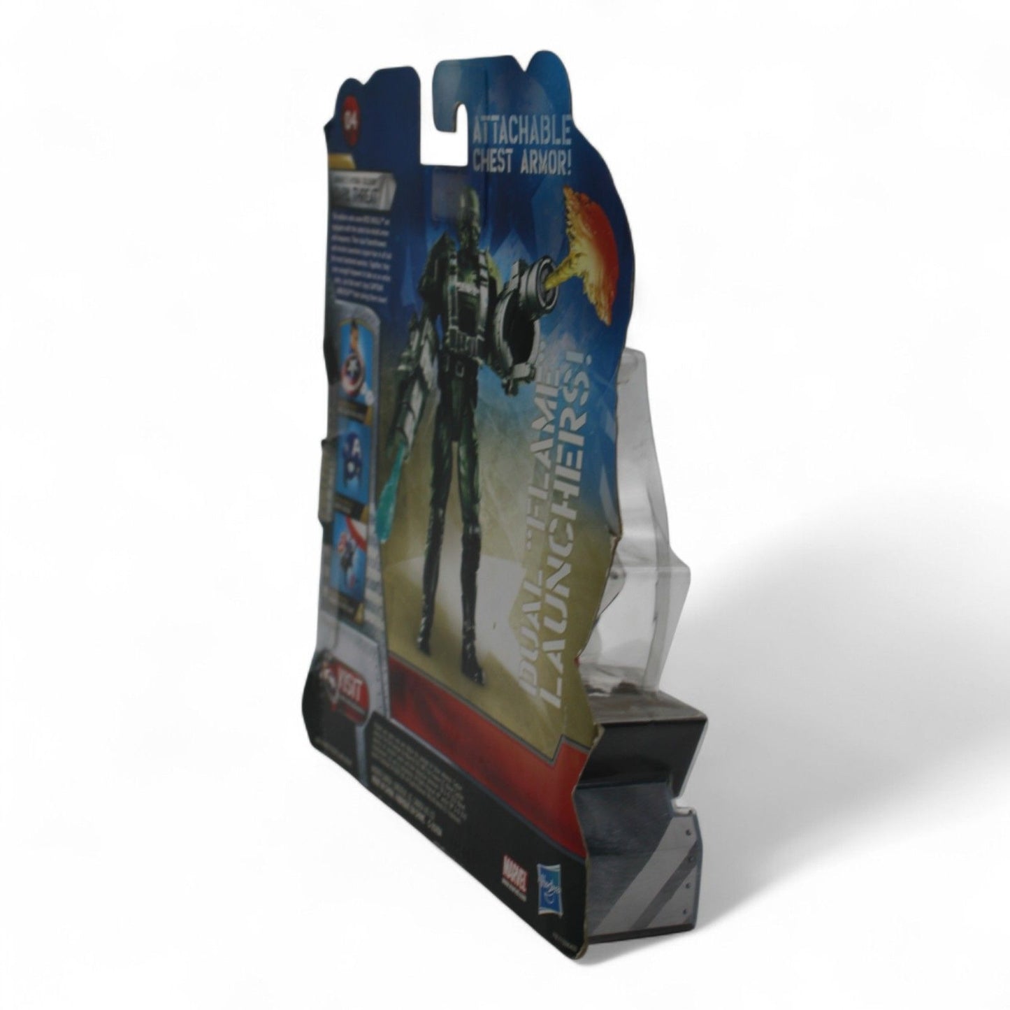 This Marvel Studios Captain America: The First Avenger Dark Threat Hydra Soldier figure includes detachable armor and missile-firing accessories.