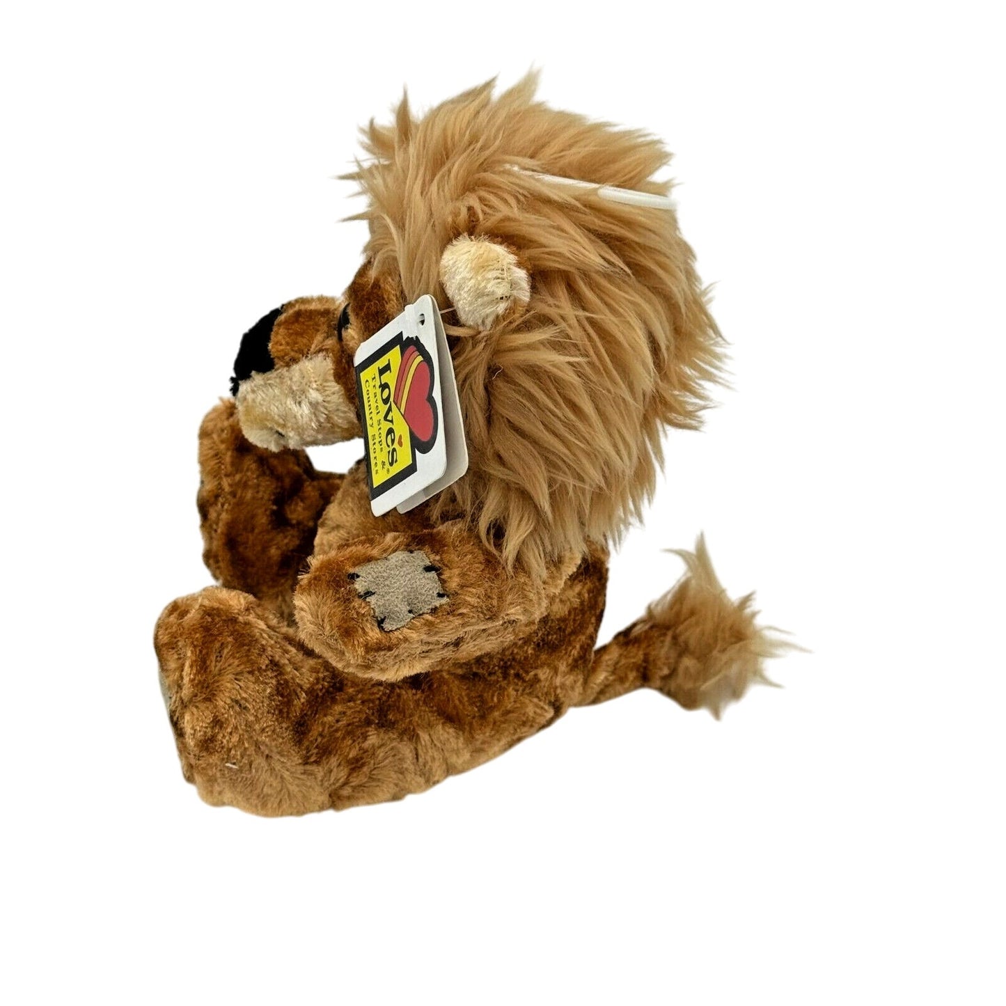 Love’s Travel Stop Lion Plush Stuffed Animal Patchwork Patches Tag Attached Case