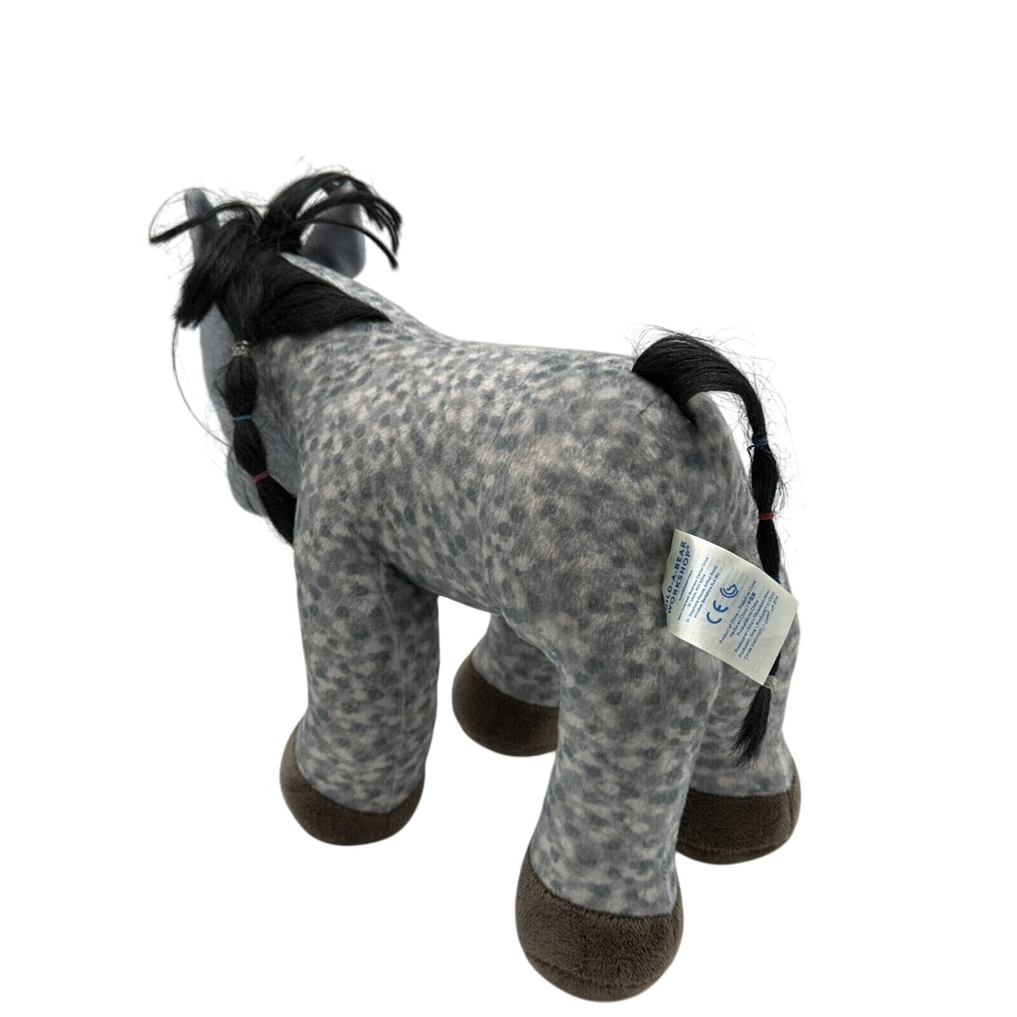 Build a Bear Appaloosa Dapple Gray Pony Plush Horses & Hearts Horse Lovie Toy