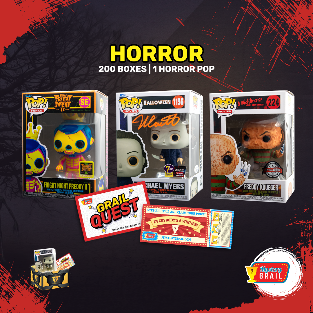 Funko Pop figures included in the Horror Mystery Grail Box