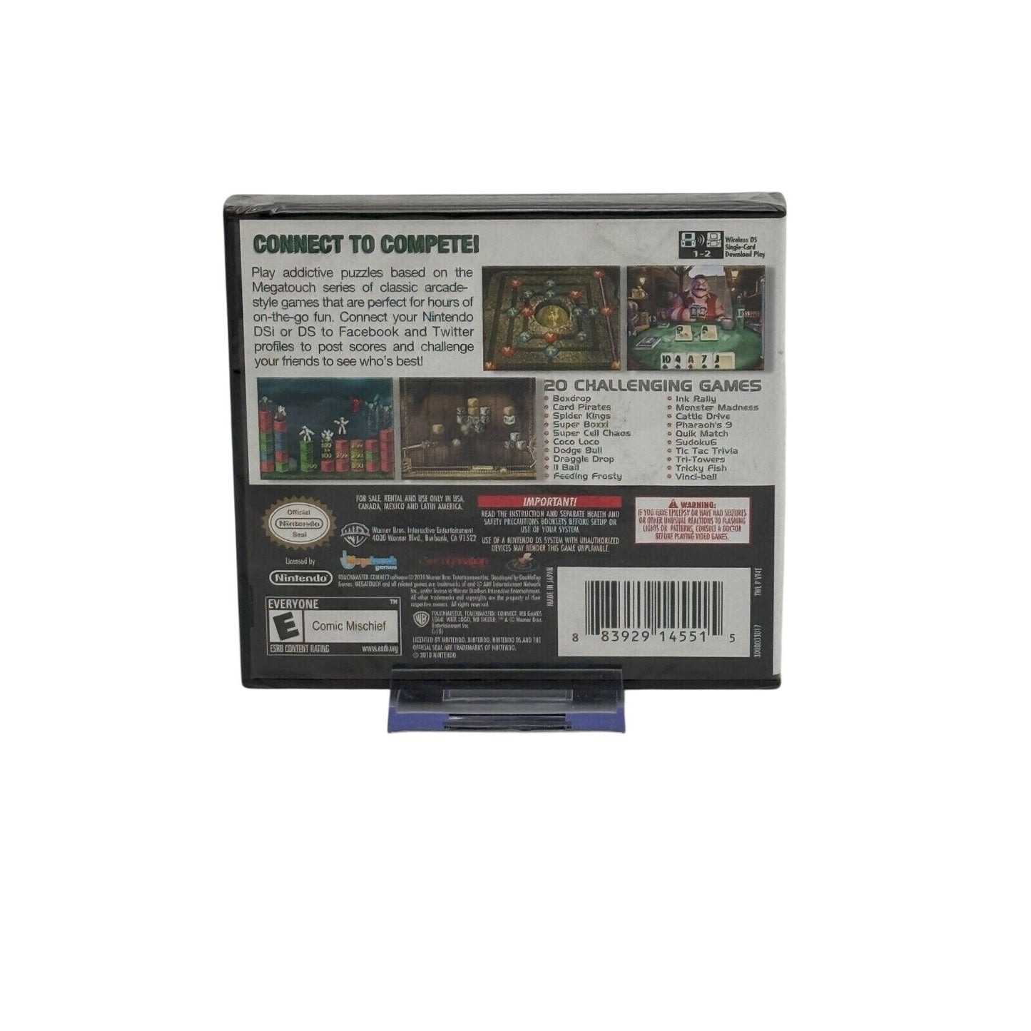 Touchmaster Connect Nintendo DS Game Sealed WB Games 20 Games E Rating