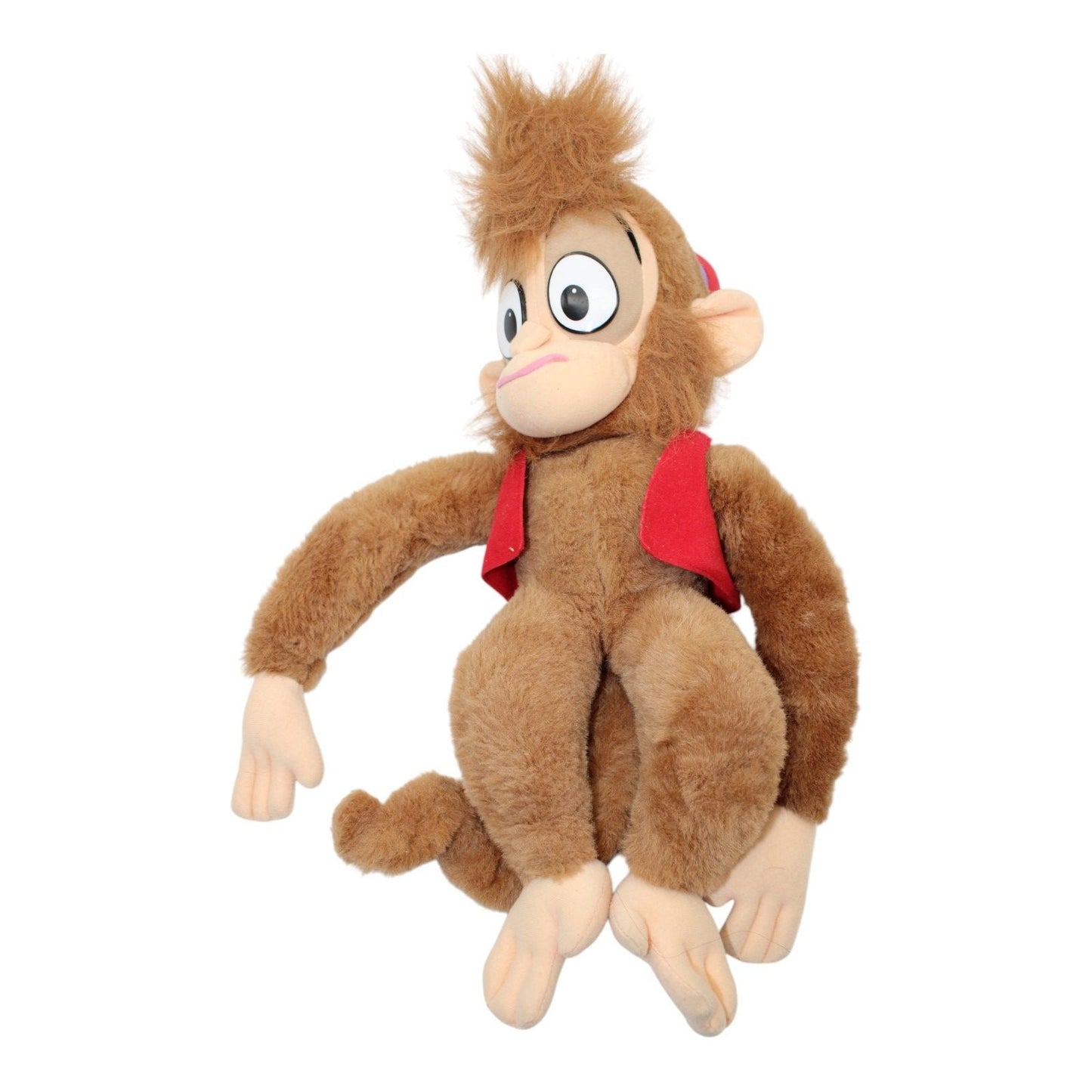 Vintage Disney Aladdin 16" ABU Monkey Plush Stuffed Animal Toy Mattel 1992 With Red Vest