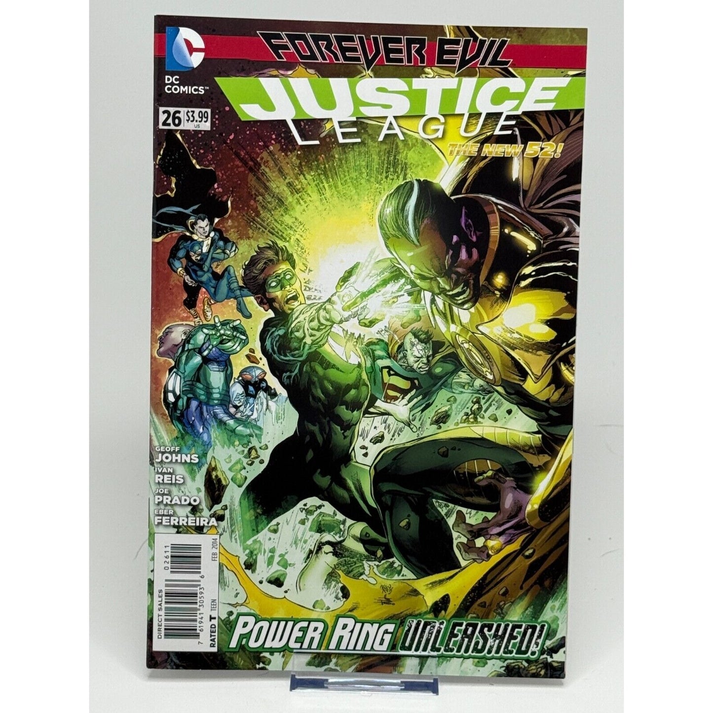 Justice League #26 DC Comics 2014 Power Ring Forever Evil New 52 Green Lantern Cover By Johns & Reis