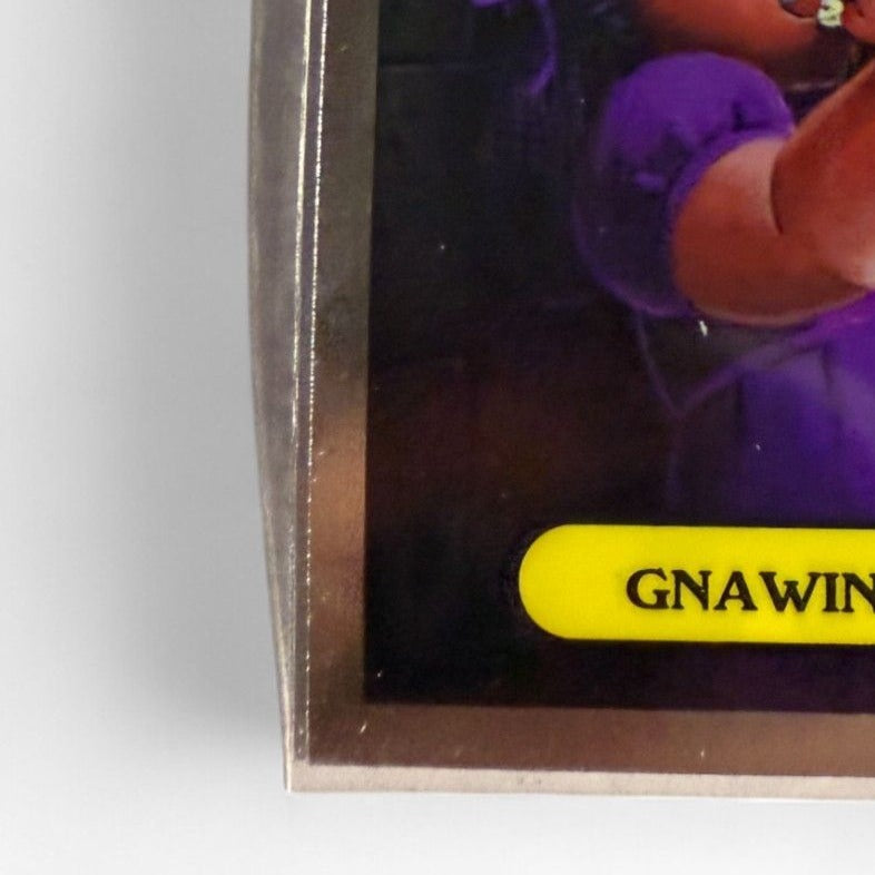 Garbage Pail Kids Trading Card #8 Gnawing Nora Featuring Elliot Mess