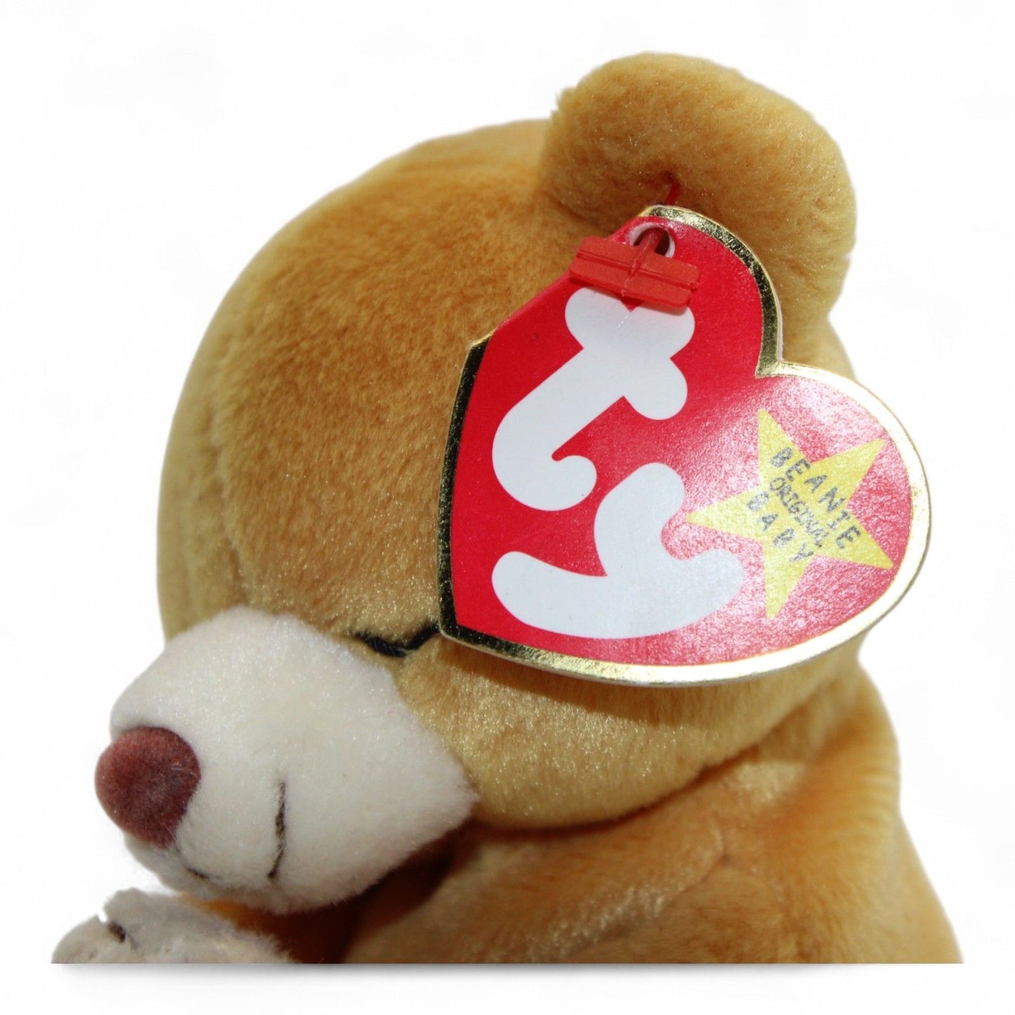 Ty Beanie Baby Hope Praying Bear Plush Toy 1998 Soft Collectible Tan Stuffed Animal 7"