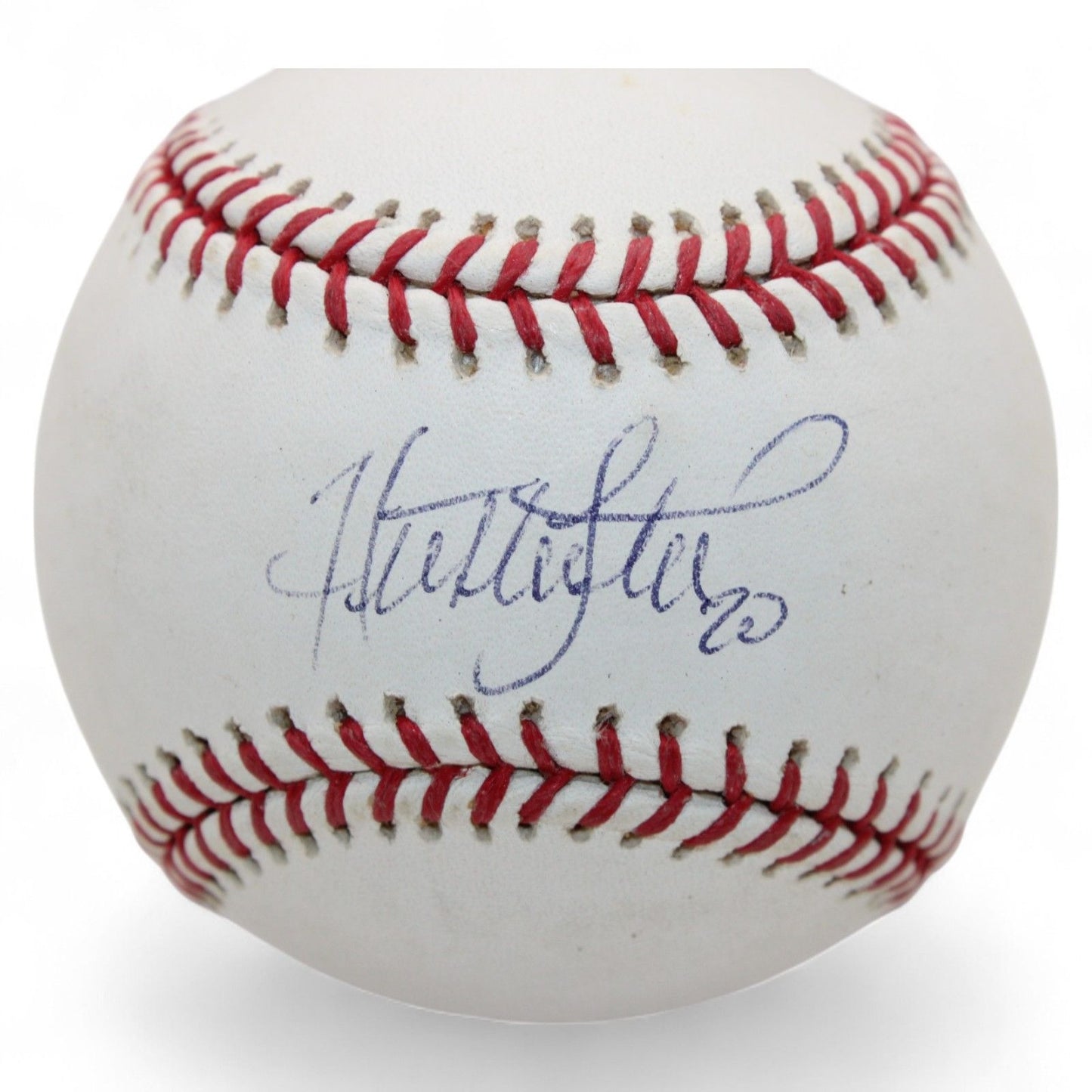 Rawlings Official Major League Baseball, signed in blue ink by Huston Street (#23), comes with a clear display stand. Excellent condition with vibrant stitching and a crisp, well-preserved autograph—ideal for sports memorabilia collectors and baseball fans.