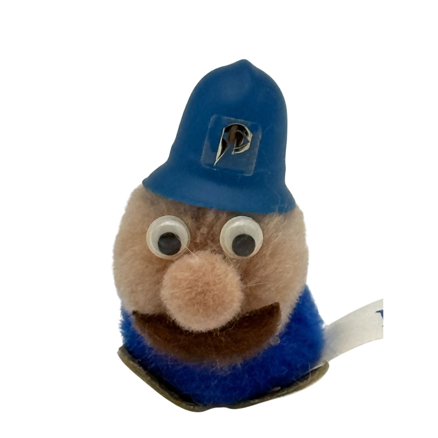 Vintage Pinkerton Wuppet Weeple – Googly Eye Pom‑Pom Desk Figure