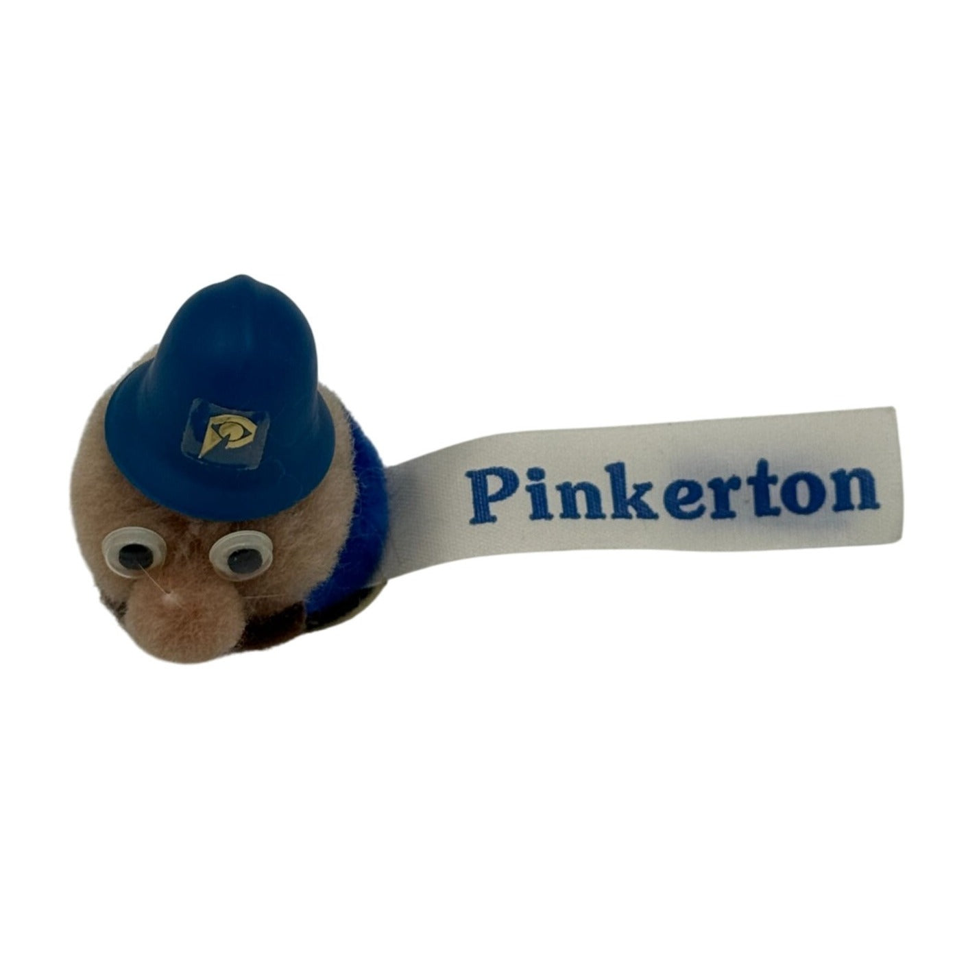 Vintage Pinkerton Wuppet Weeple – Googly Eye Pom‑Pom Desk Figure