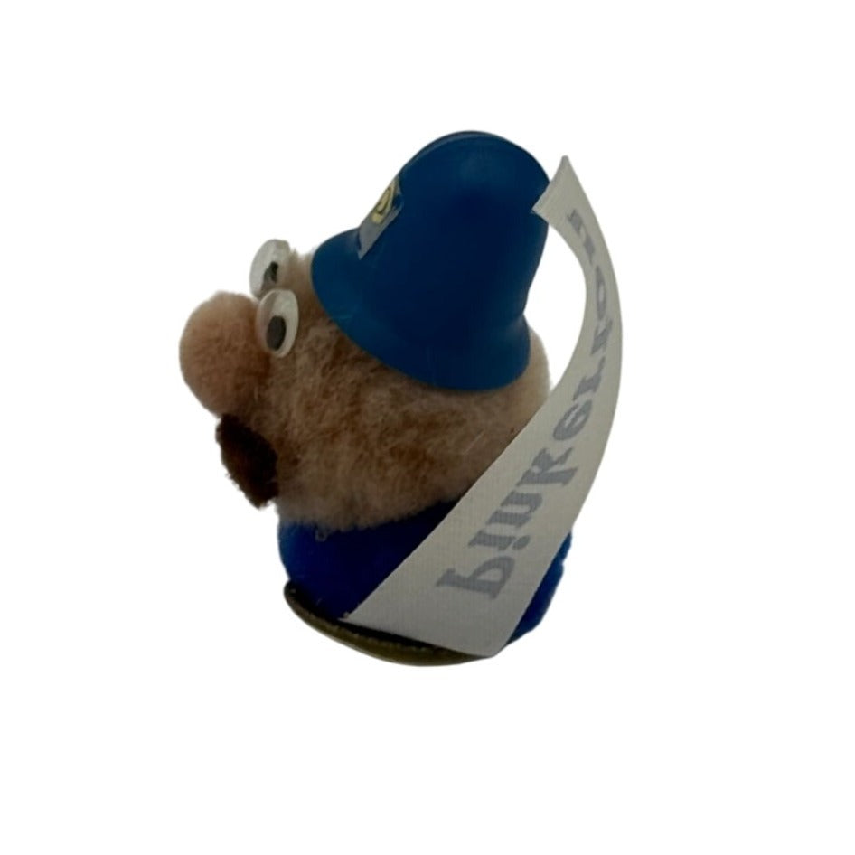 Vintage Pinkerton Wuppet Weeple – Googly Eye Pom‑Pom Desk Figure