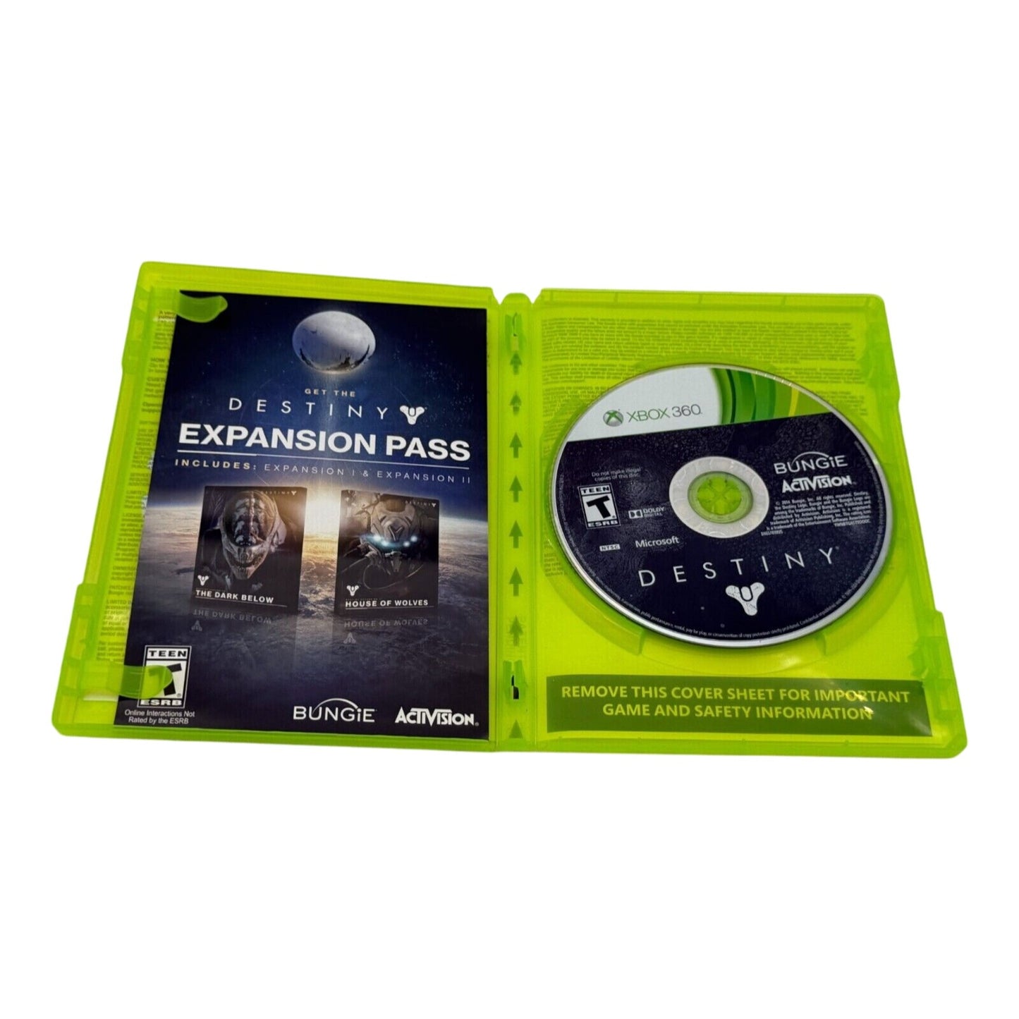 Destiny Xbox 360 Game Complete W/ Case By Bungie & Activision