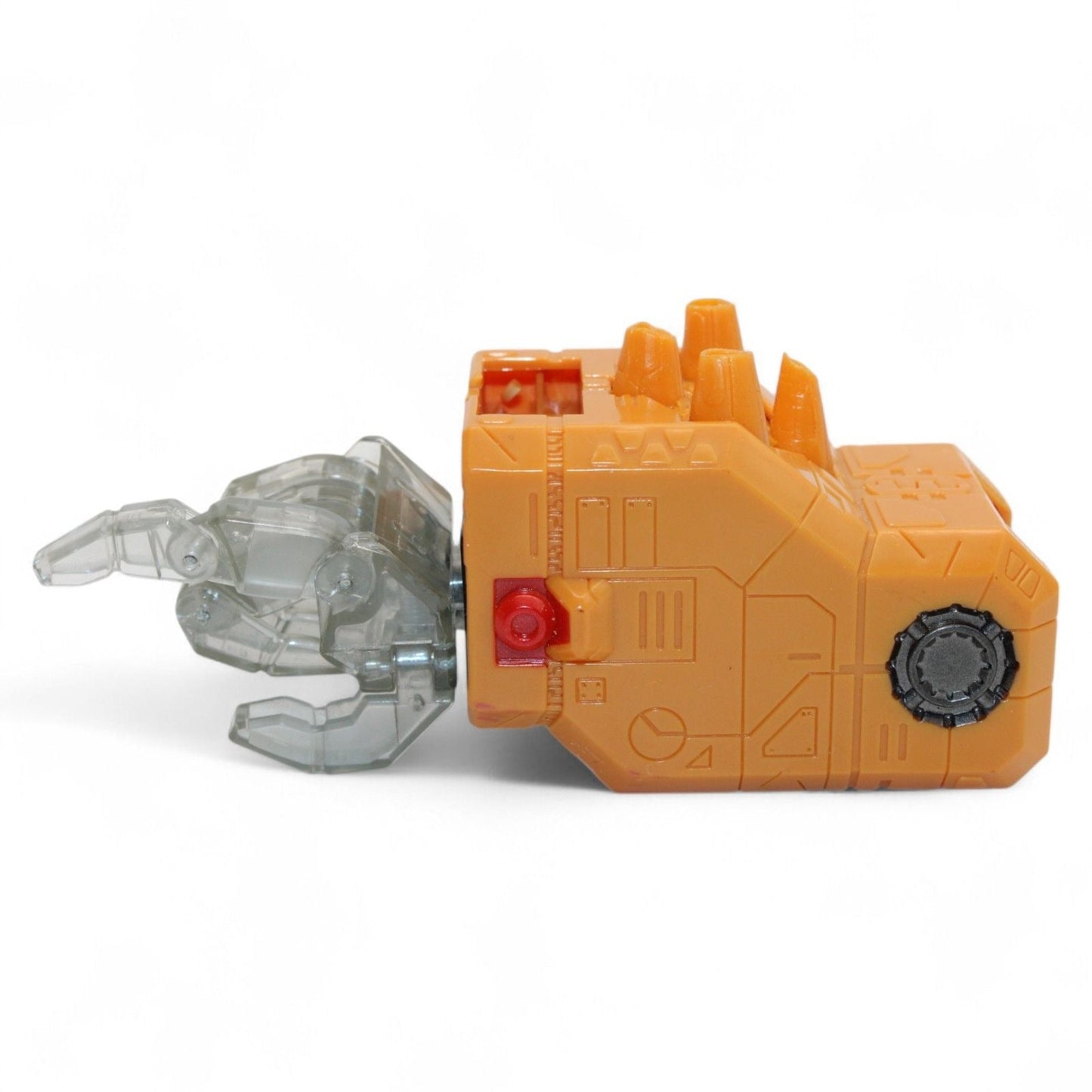 Transformers Armada Unicron right hand and lower arm replacement part in orange and transparent plastic