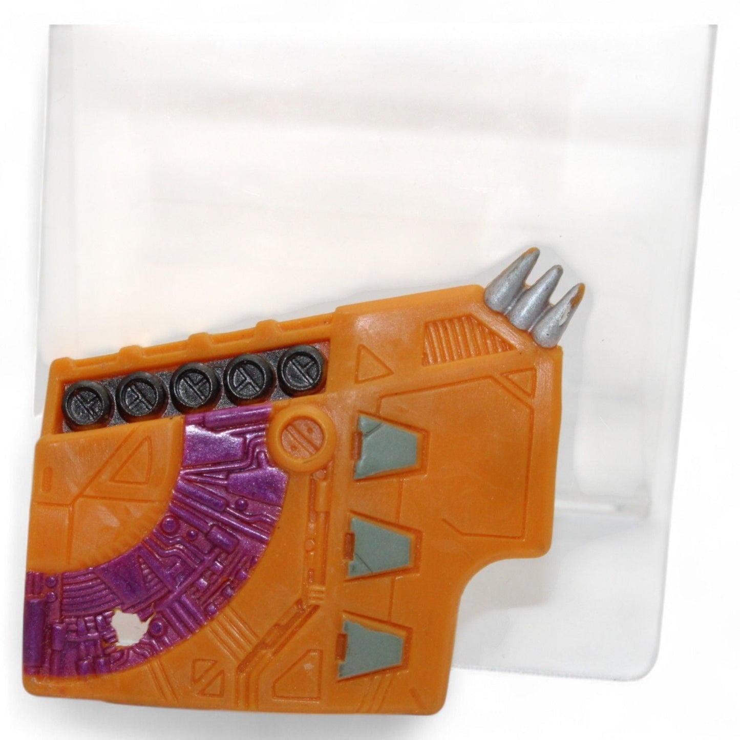 Transformers Unicron Armada left shoulder cover replacement in orange and purple