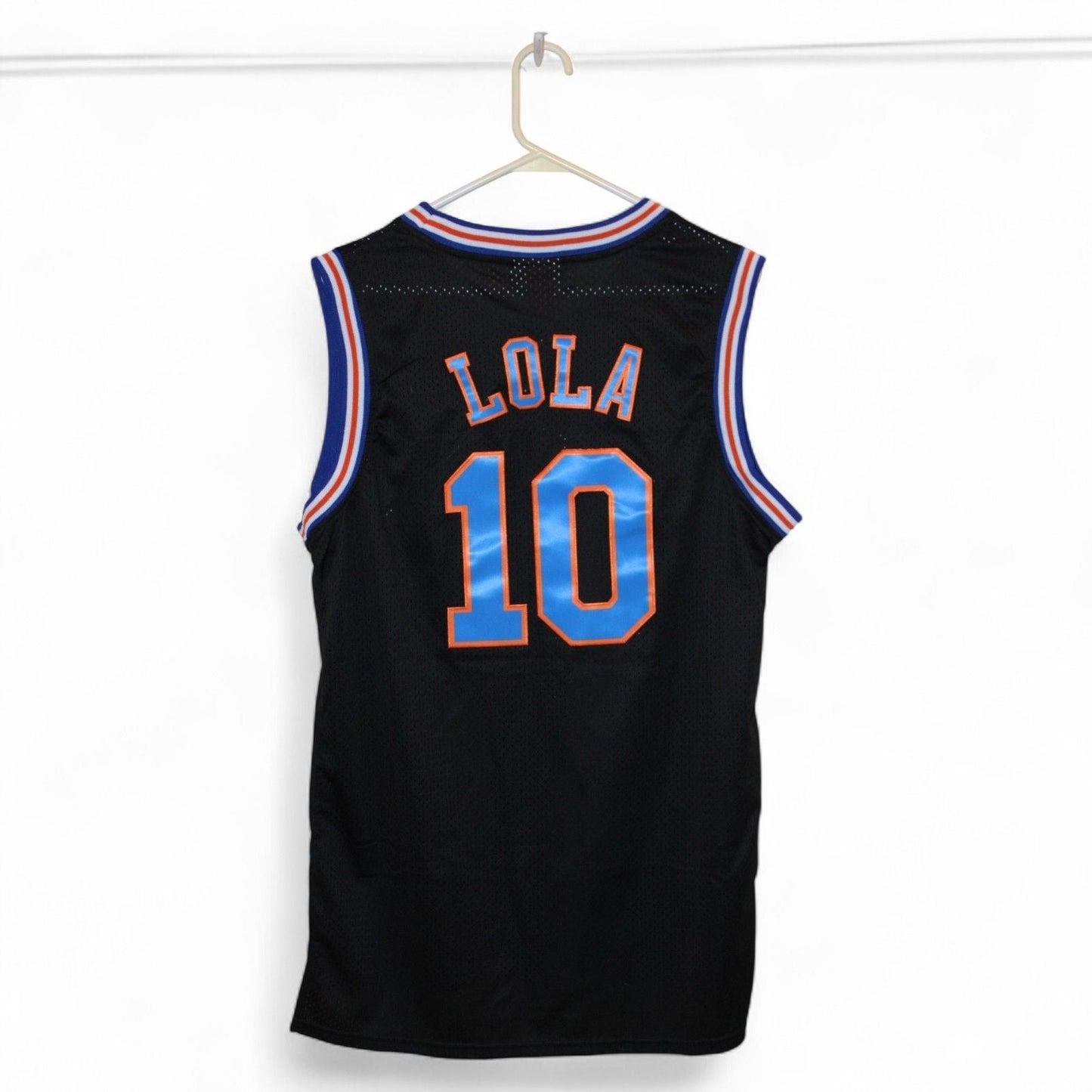 Back view of Tune Squad Lola #10 jersey with Lola's name and number