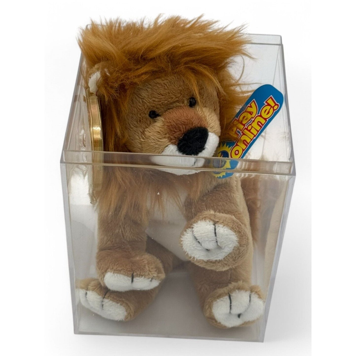 Ty Beanie Babies 2.0 Midas Lion Plush with Tag – Soft Stuffed Animal with Mane – “Play Online” Tag – Collectible TY Plush Toy in Display Box