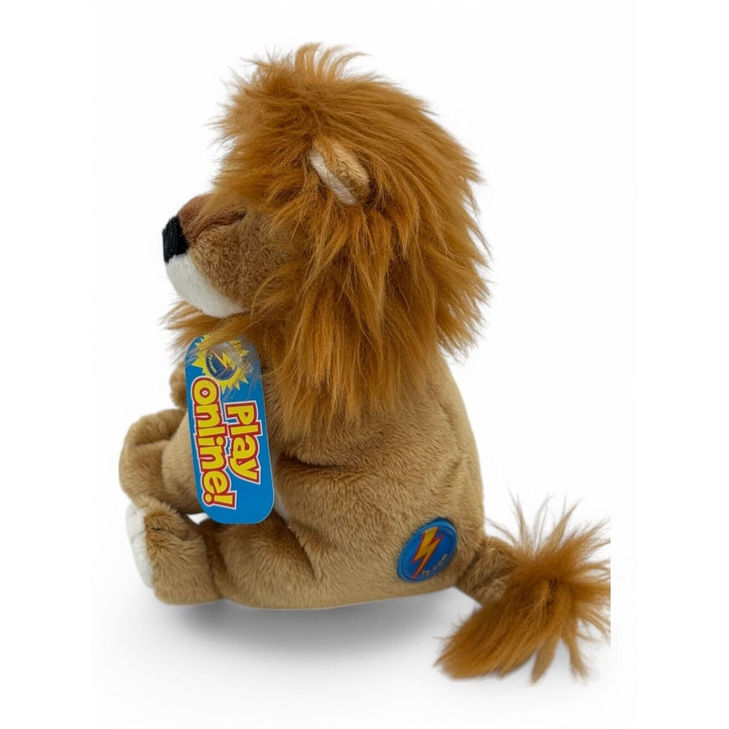 Ty Beanie Babies 2.0 Midas Lion Plush with Tag – Soft Stuffed Animal with Mane – “Play Online” Tag – Collectible TY Plush Toy