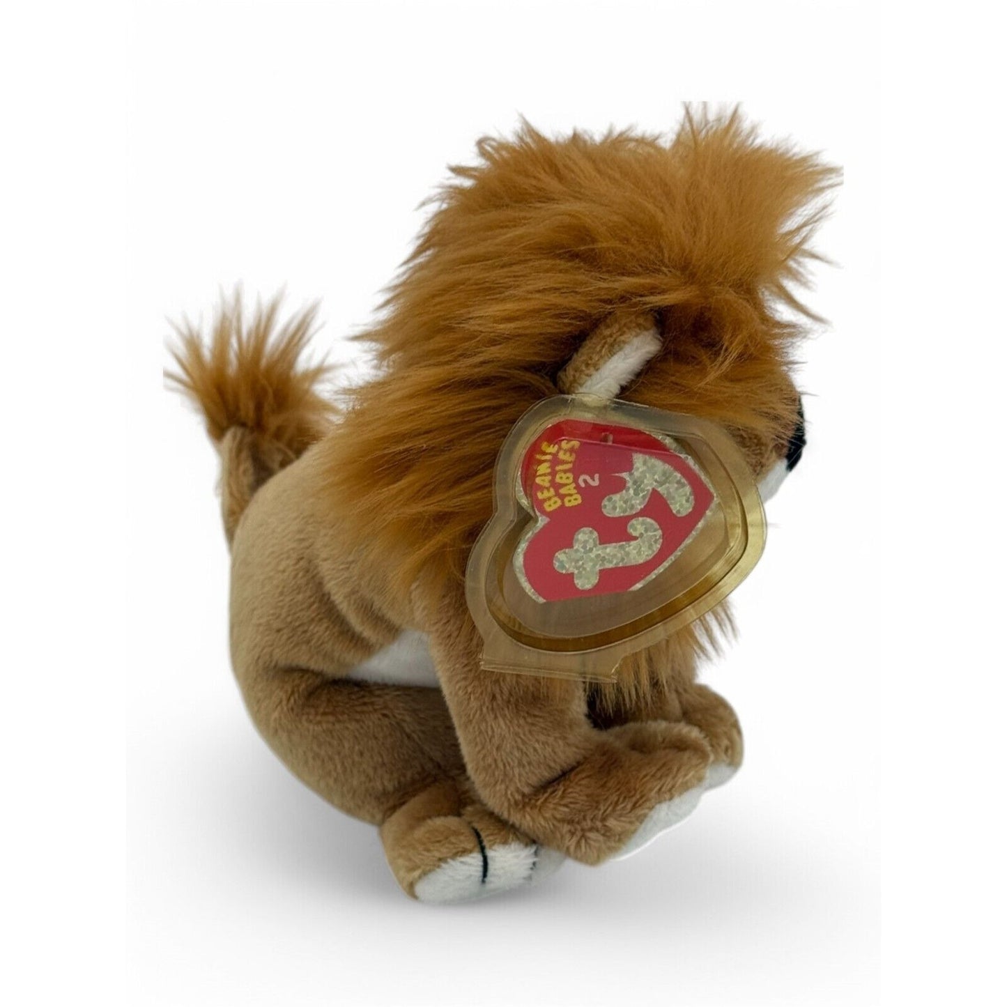 Ty Beanie Babies 2.0 Midas Lion Plush with Tag – Soft Stuffed Animal with Mane – “Play Online” Tag – Collectible TY Plush Toy