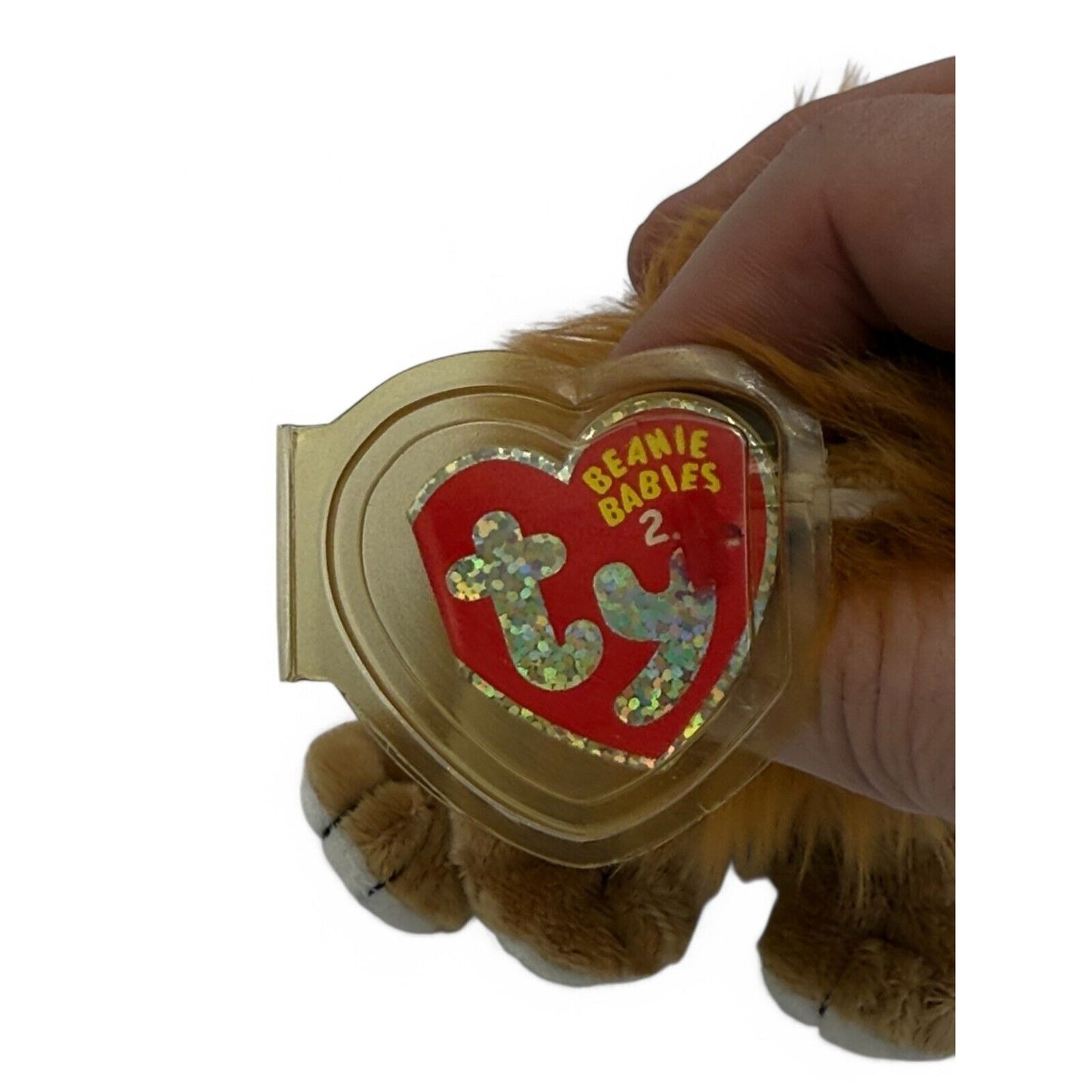 Ty Beanie Babies 2.0 Midas Lion Plush with Tag – Soft Stuffed Animal with Mane – “Play Online” Tag – Collectible TY Plush Toy