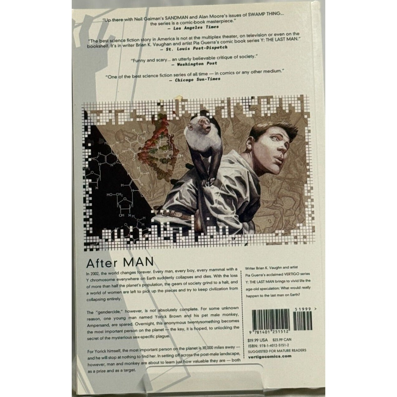 Y: The Last Man Book One By Brian K. Vaughan & Pia Guerra Graphic Novel