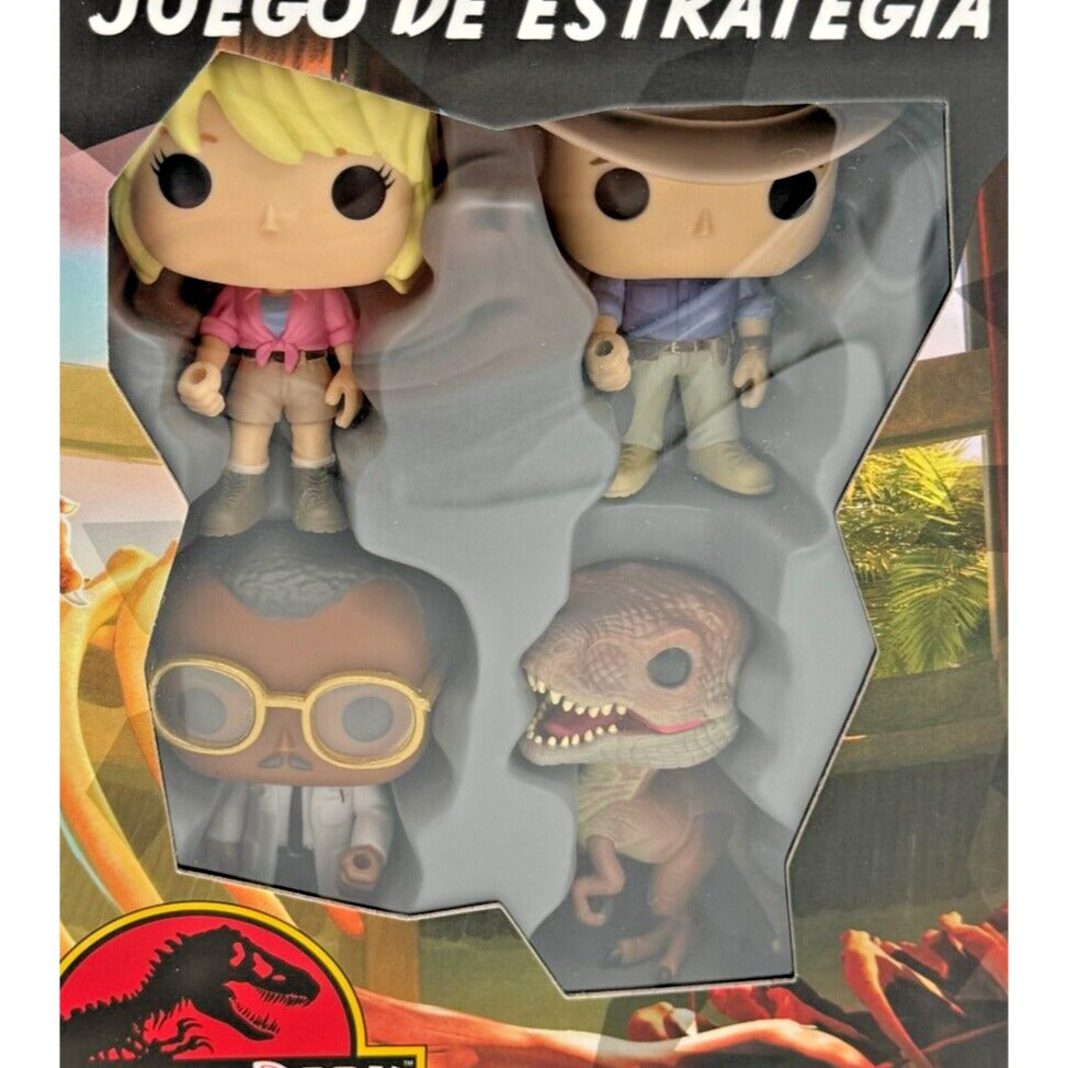 Funko Pop! Funkoverse Jurassic Park Juego De Estrategia Español Nuevo Sellado 2-4 Jugadores Figuras: Dr. Grant Ellie Arnold Raptor