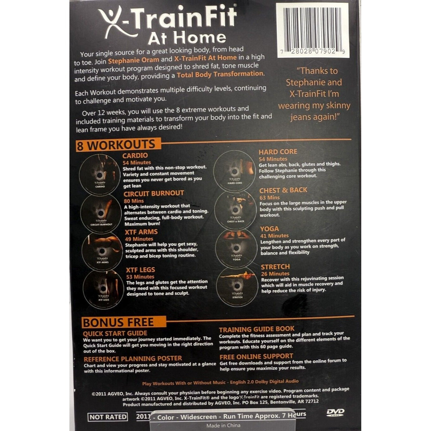 X-TrainFit At Home 12-Week Total Body Transformation DVD Set - 8 Workouts