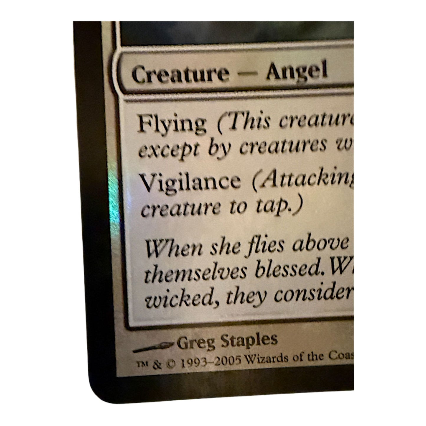 Magic The Gathering Serra Angel Card 1993-2005 Flying & Vigilance