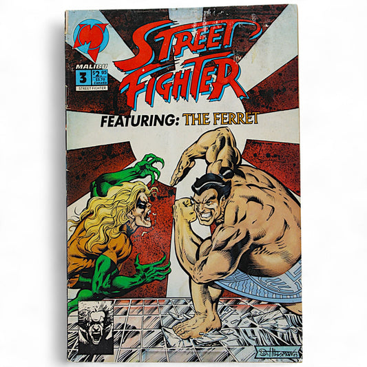 Street Fighter Featuring The Ferret Comic Book 3 Malibu 1993