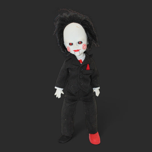 Mezco LDD Presents Saw Billy 10-Inch Collectible Figurine In Black Suit With Red Details