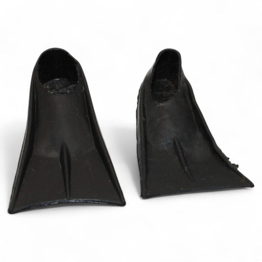 Vintage 1960s GI Joe black swim fins for deep sea diver collectors