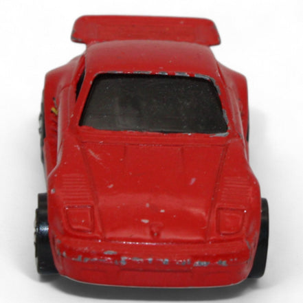 Front view of 1989 Hot Wheels Porsche 930 Turbo red diecast
