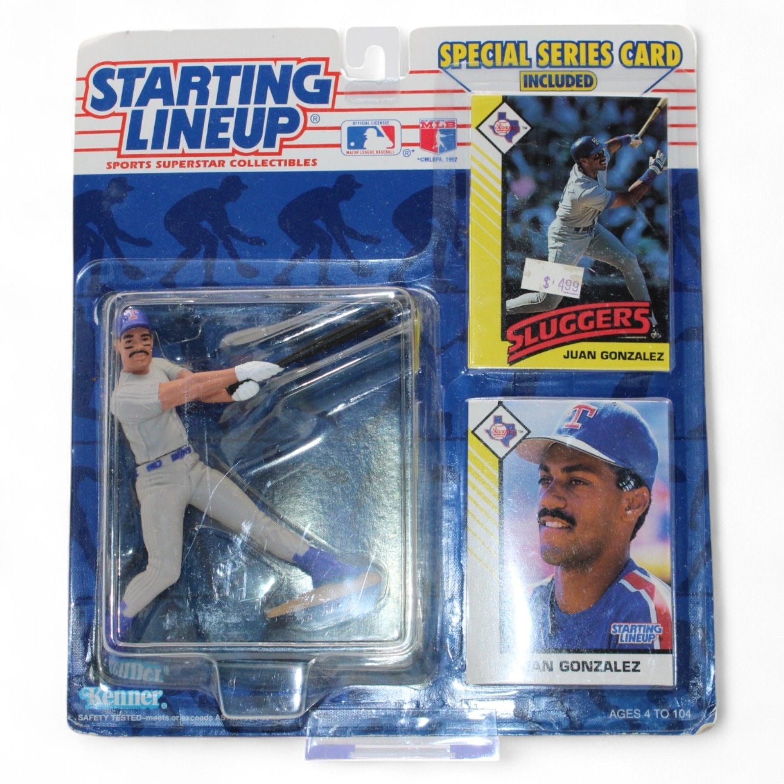 1993 Starting Lineup Juan Gonzalez figure in sealed packaging with special series card