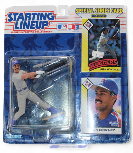 1993 Starting Lineup Juan Gonzalez figure in sealed packaging with special series card