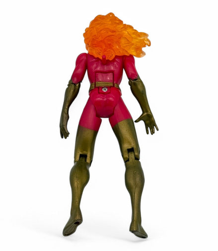 Back view of 1995 Marvel Toybiz X-Men Dark Phoenix Jean Grey action figure showing detailed costume