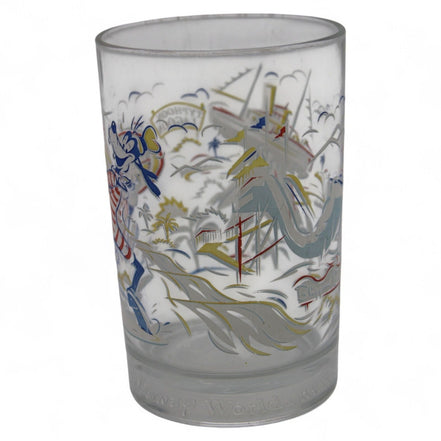 Side view of Disney World glass with Goofy and Typhoon Lagoon theme
