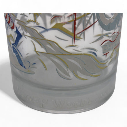 Bottom engraving of Disney World 25th Anniversary on glass