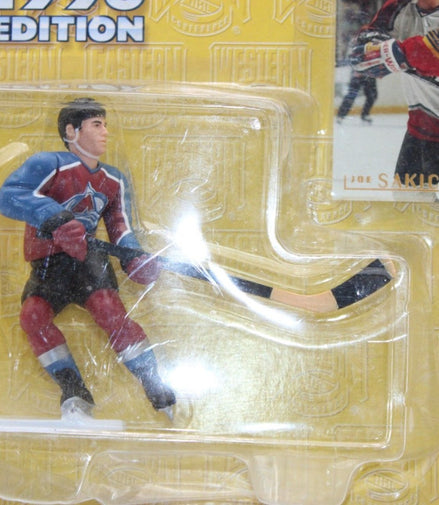 Close-up of Joe Sakic figure in Colorado Avalanche uniform