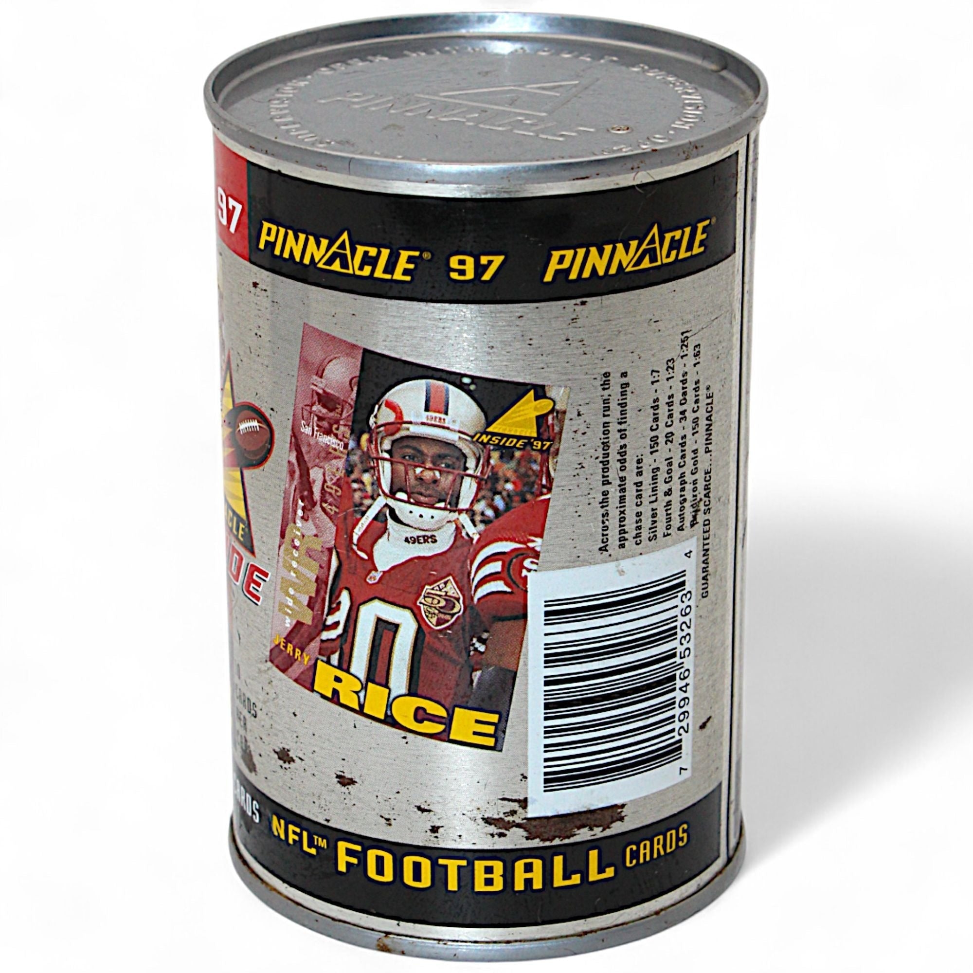 1997 Pinnacle Inside NFL Cards Can with Jerry Rice – 1997 footballPinnacleFootball Card1997 footballJerry RiceJerry Rice cards4